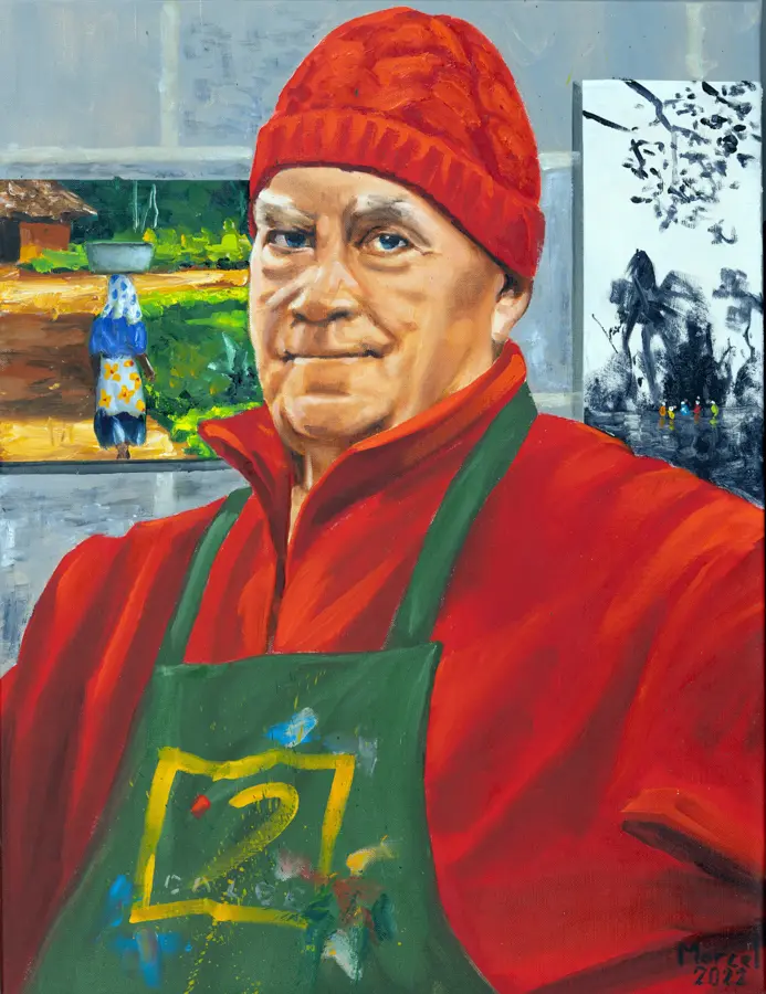 32 Autoportrait au bonnet rouge